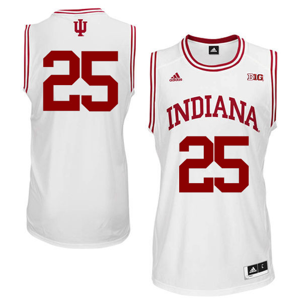 Men Indiana Hoosiers #25 Race Thompson College Basketball Jerseys Sale-White